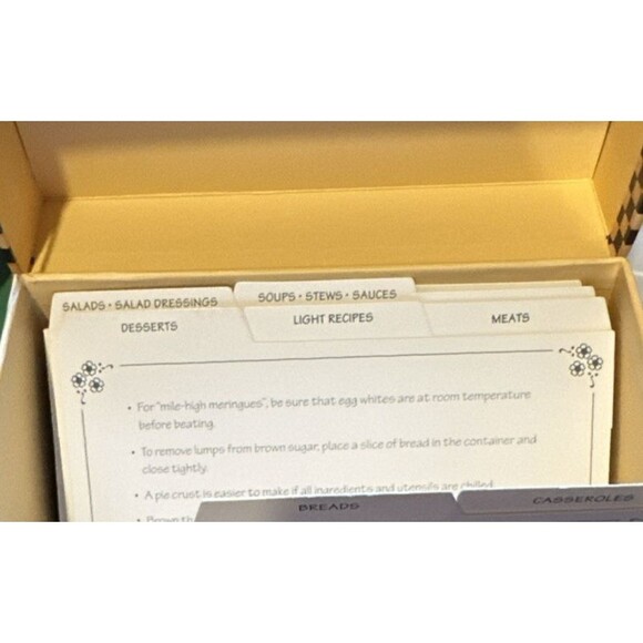 LANG recipe box w/ cards POP UP EASEL FOR DISPLAY home is in the kitchen - Picture 14 of 16